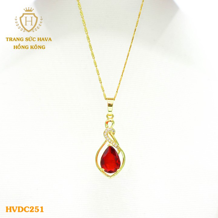 Dây Chuyền, Vòng Cổ Nữ Titan Xi Mạ Vàng Non 24k Cao Cấp - Trang Sức Hava Hong Kong - HVDC251