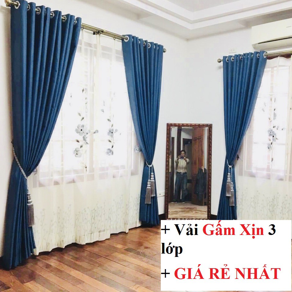 (giá sỉ) rèm cửa sổ- Chống nắng 95% họa tiết 3d đơn sắc cao cấp