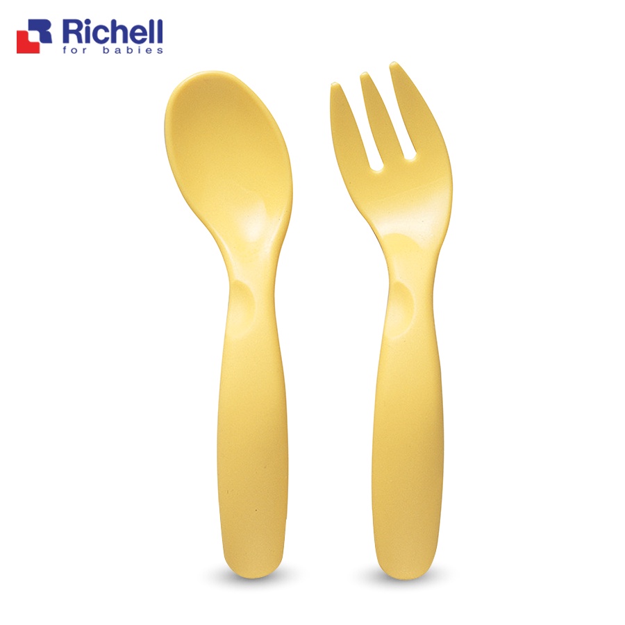 Bộ thìa dĩa cong ăn dặm Richell RC42740