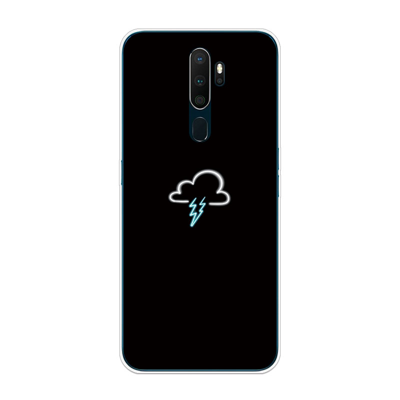 Ốp Lưng OPPO A5 A9 A31 A91 2020 TPU mềm Case Cá tính đen tuyền Two