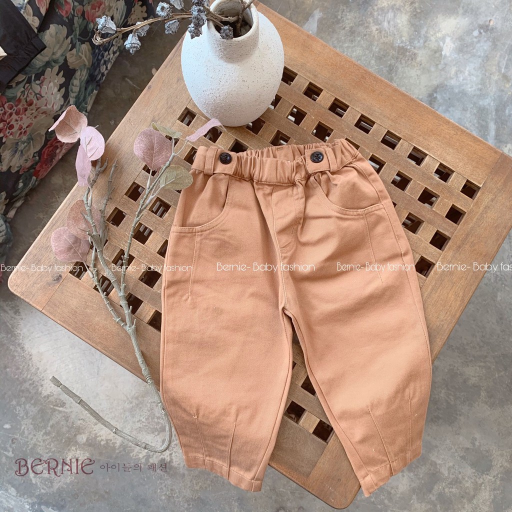 Quần dài kaki mềm cho bé trai bé gái