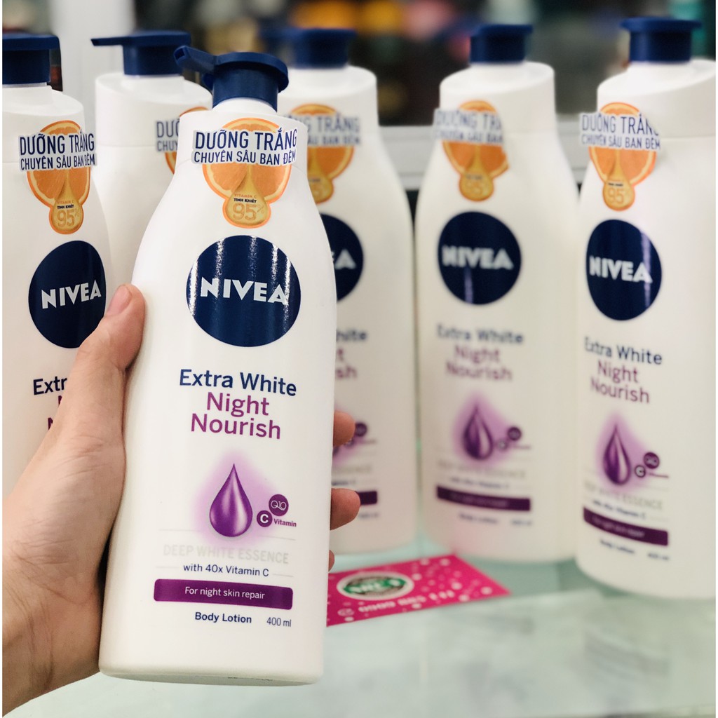 Sữa Dưỡng Thể Dưỡng Trắng Ban Đêm Nivea Extra White Night Nourish 400ml