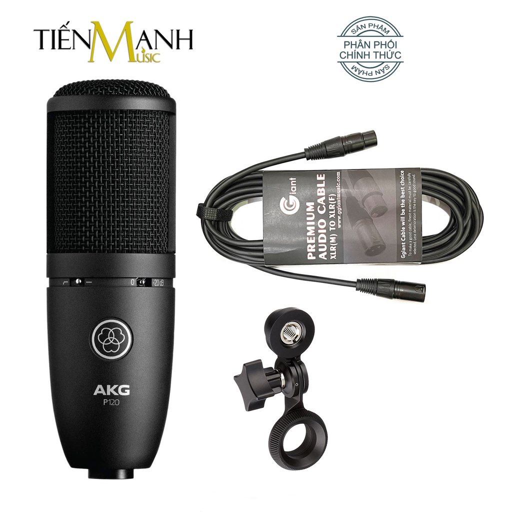 [Tặng Cable, Chính Hãng Mỹ] AKG P120 Micro Vocal Condenser Thu Âm Phòng Studio, Mic Biểu Diễn Microphone Cardioid