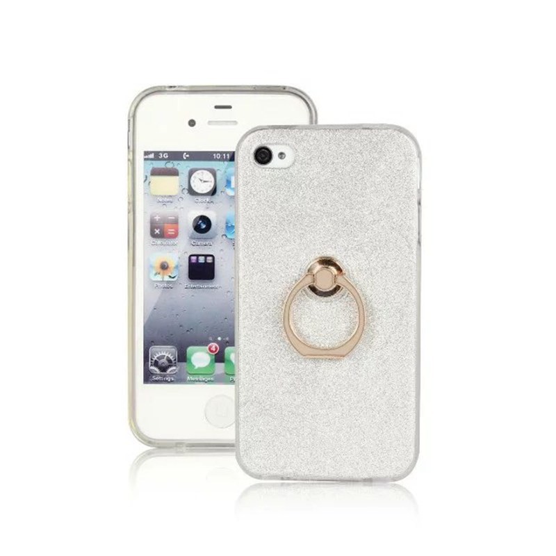 Ốp Lưng Silicone Hoạ Tiết Kim Tuyến Lấp Lánh Có Giá Đỡ Dành Cho Apple Iphone 4 4s 4g