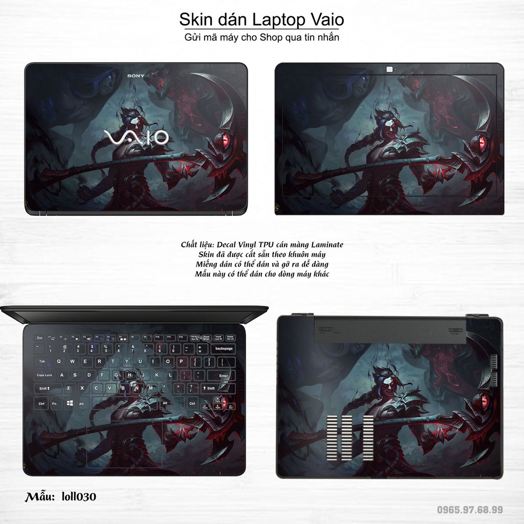 Skin dán Laptop Sony Vaio in hình Liên Minh Huyền Thoại _nhiều mẫu 4 (inbox mã máy cho Shop)