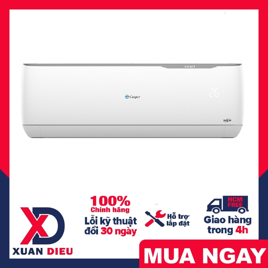 Máy lạnh Casper Inverter 1.5 HP GC-12TL22 Máy lạnh 1.5 HP phù hợp với diện tích 15m2 - 22m2 Công nghệ I-Saving