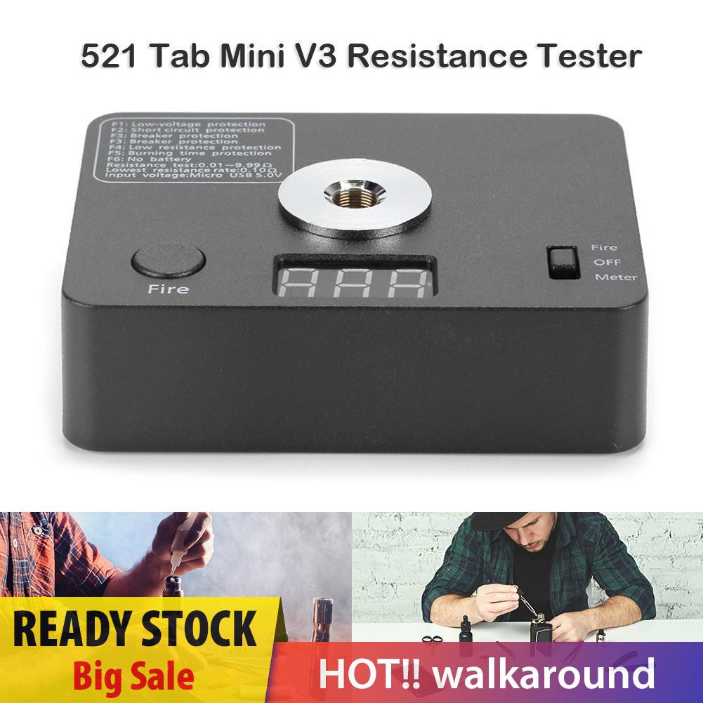 Walk 521 Tab Mini V3 Ohm Meter Reader Resistance Tester Vape Coil Wire DIY Tool