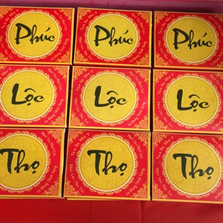 Combo 3 bánh qui lễ in chữ Phúc Lộc Thọ