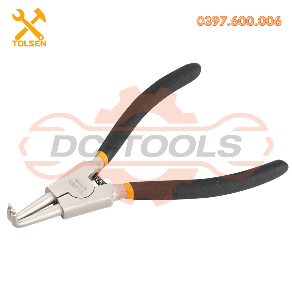 KÌM MỞ PHE RA VÀO Kìm mở phe vòng ngoài kiểu mũi thẳng,  Size 7&quot;/180mm Thép Crv mạ niken DC-TOOLS