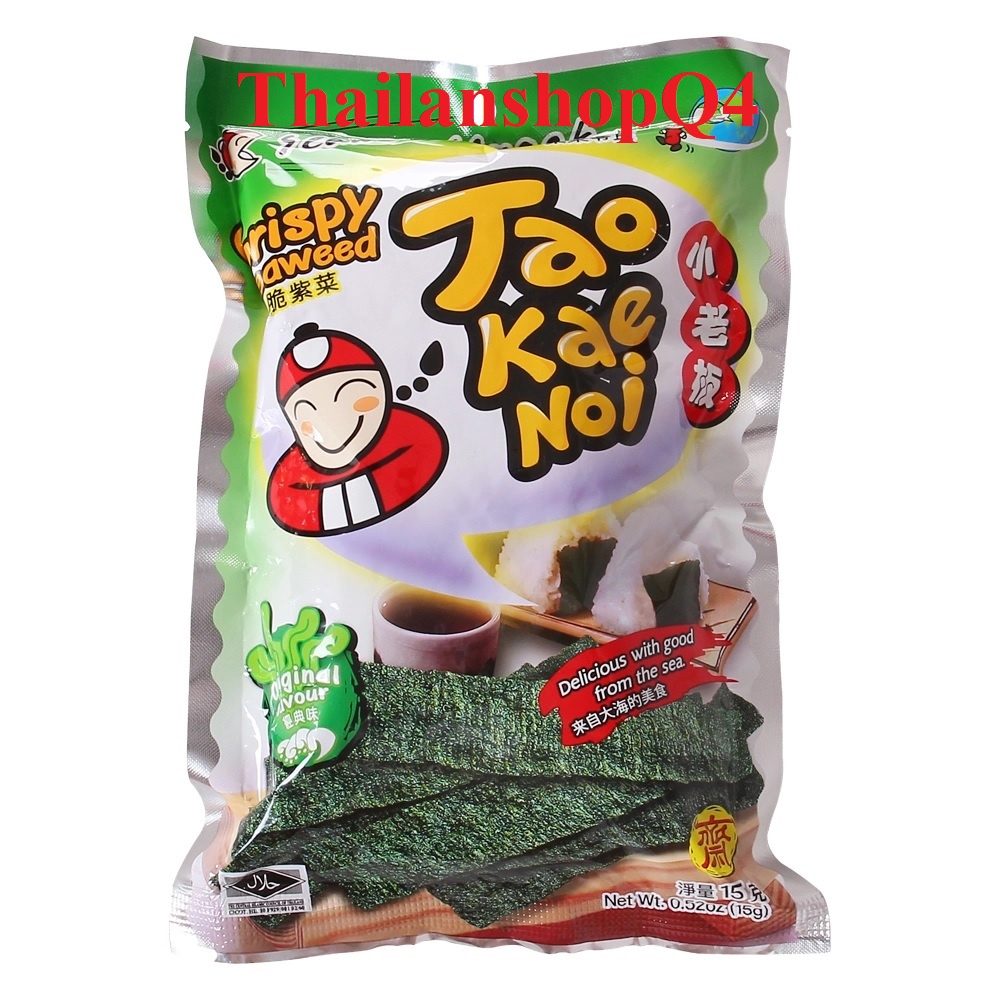 Snack rong biển Taokaenoi Crispy Seaweed vị truyền thống 15g HSD 3/2023