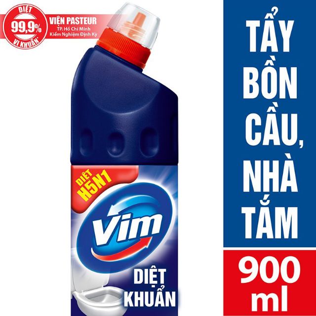 Nước Tẩy Bồn Cầu & Nhà Tắm Vim Xanh 880Ml
