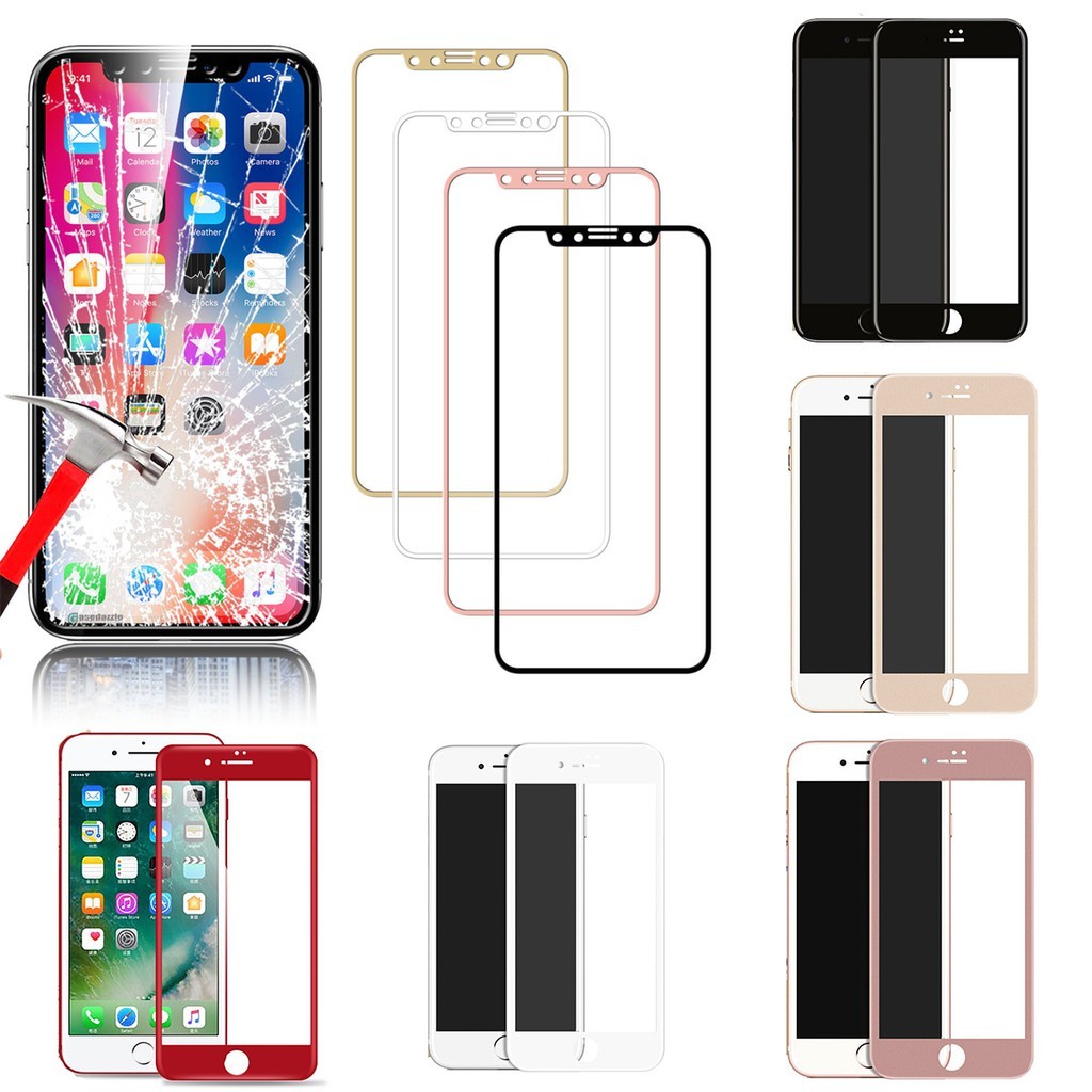 Kính Cường Lực 3D Bảo Vệ Toàn Màn Hình Cho iPhone 11 Pro Max iPhone X 8 6s 7 Plus iPhone XS XR xsmax
