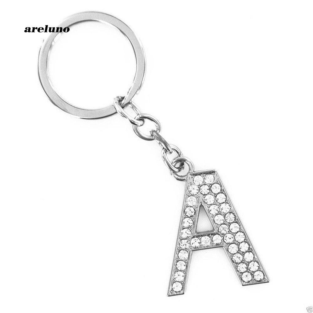 Móc khóa hình chữ cái tiếng anh đính đá thời trang