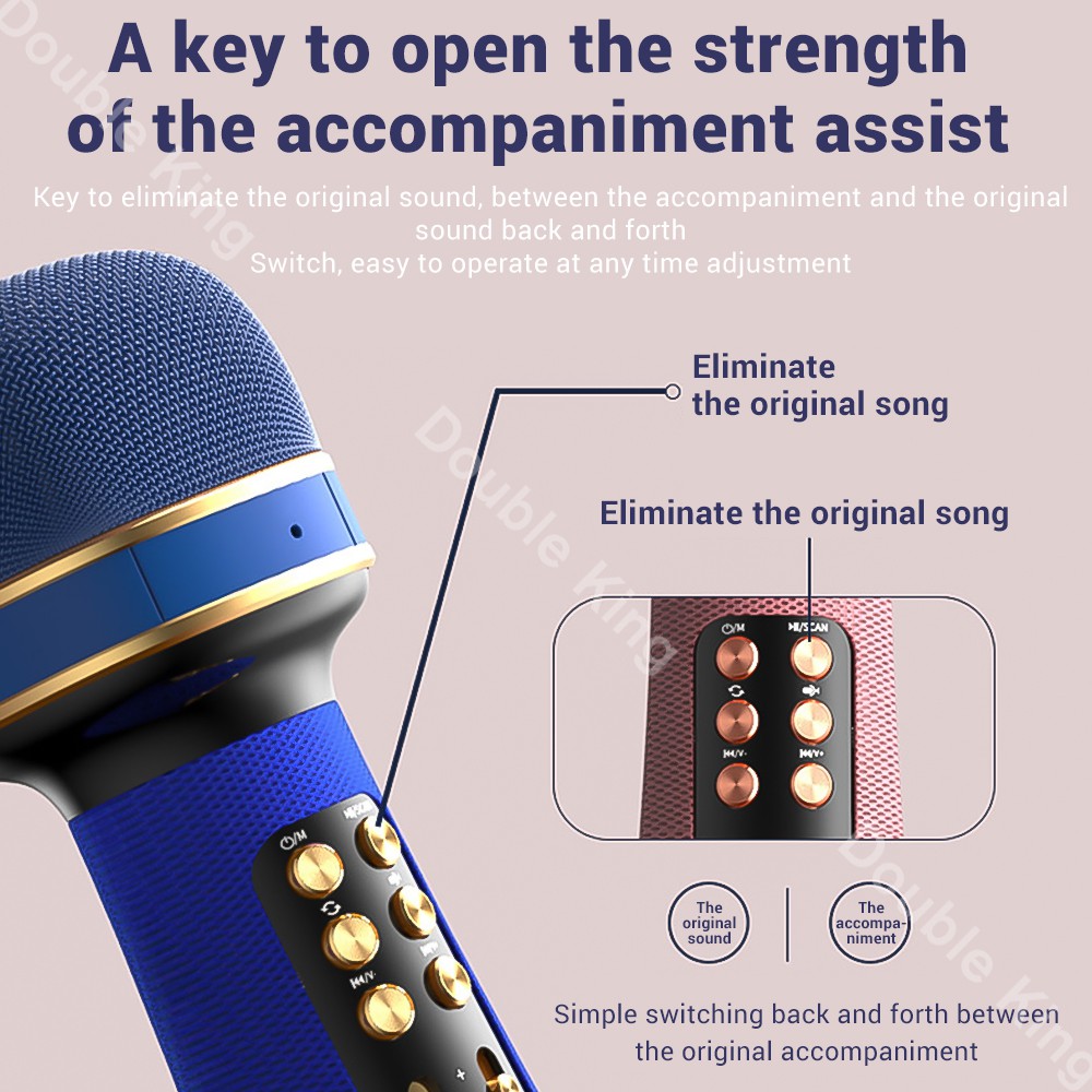 Micro cầm tay Bluetooth Karaoke Loa chất lượng cao Mic hát Hệ thống TV thông minh iOS Android WS-898
