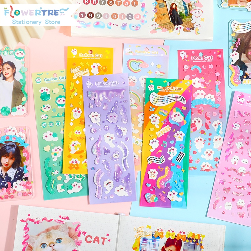 Flowertree 1 Sticker Dán Trang Trí Hình Mèo Đa Dạng