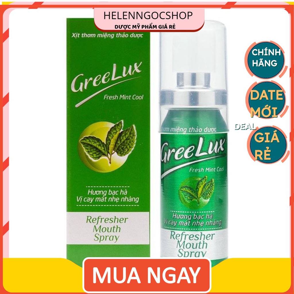 Xịt Thơm Miệng Greelux Fresh Mint Cool (vị cay mát nhẹ nhàng)