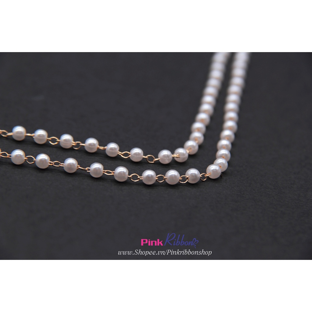 SET 3 MÉT - Dây xích hạt trai cỡ 4mm