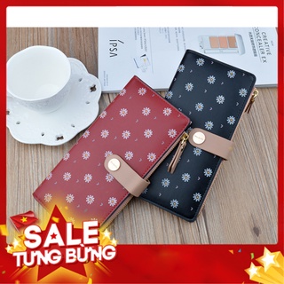 [Tặng nước hoa mini ] Ví nữ cầm tay họa tiết hoa cúc hot trend 2020 Hàn quốc KDR-V299