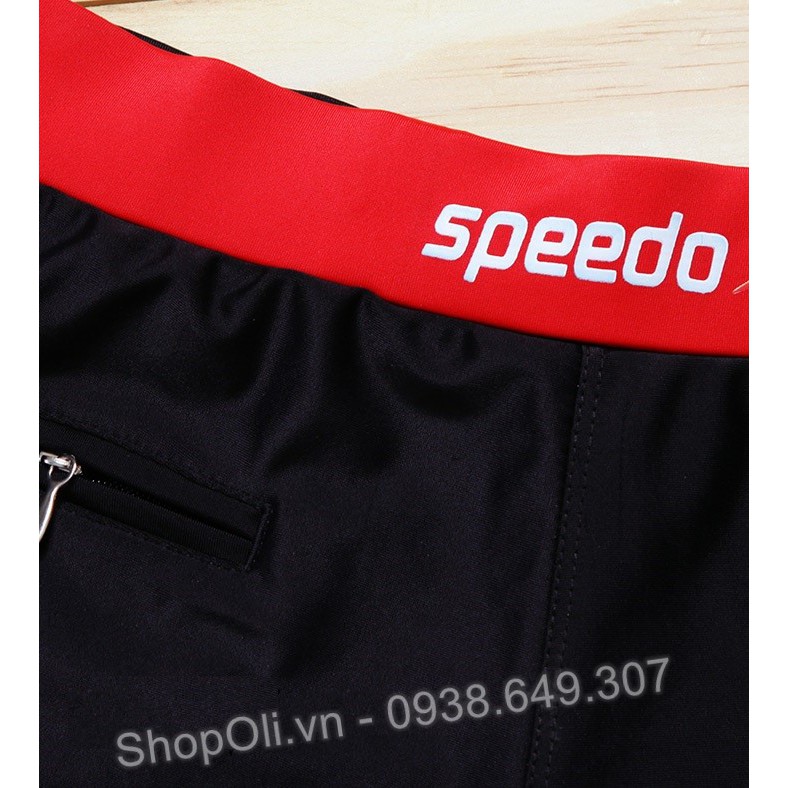 Quần bơi nam có túi đen phối đỏ | BigBuy360 - bigbuy360.vn