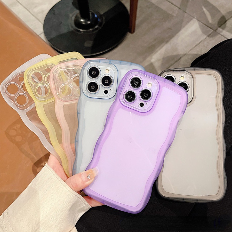 Ốp Điện Thoại Silicon Mềm Trong Suốt Chống Sốc Họa Tiết Sóng Biển Sang Trọng Cho iPhone 11 Pro Max XS Max XR X 7 8 Plus