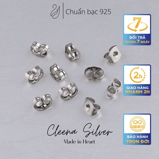 Chốt khuyên bạc Cleena Silver, chốt bông tai bạc 925