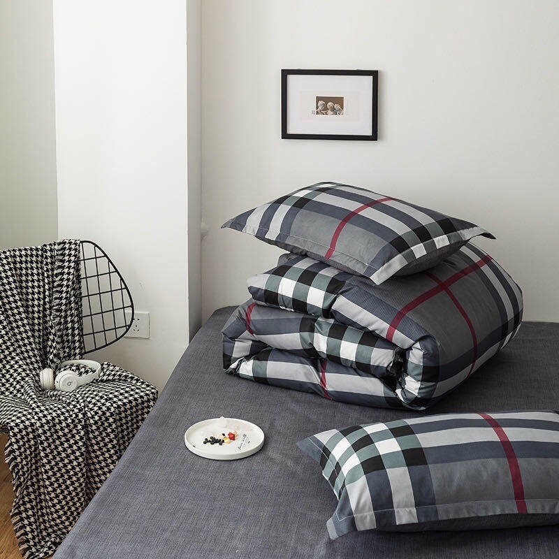 Cotton Poly Nhập Khẩu - Caro Trắng Đen SP001225
