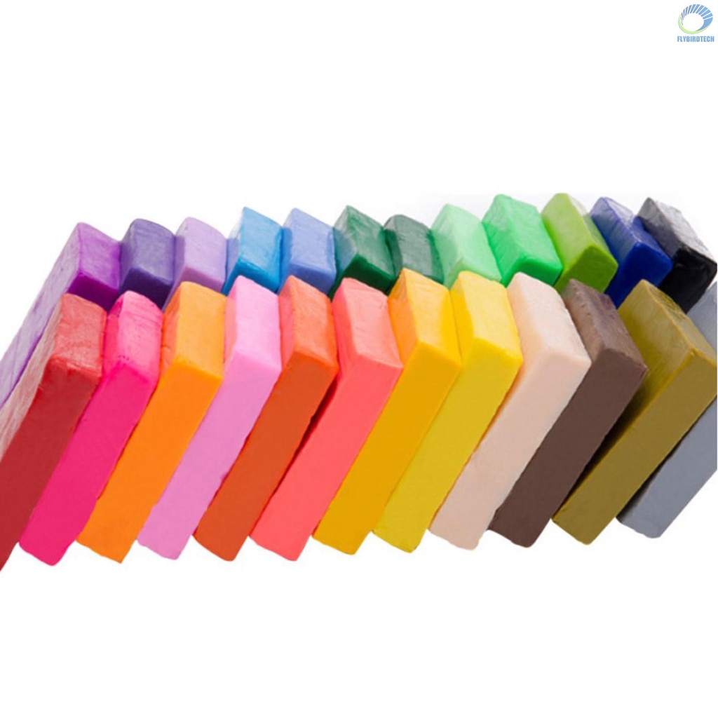 Bộ đất sét polymer 24 màu kèm dụng cụ tạo hình thủ công cho trẻ em
