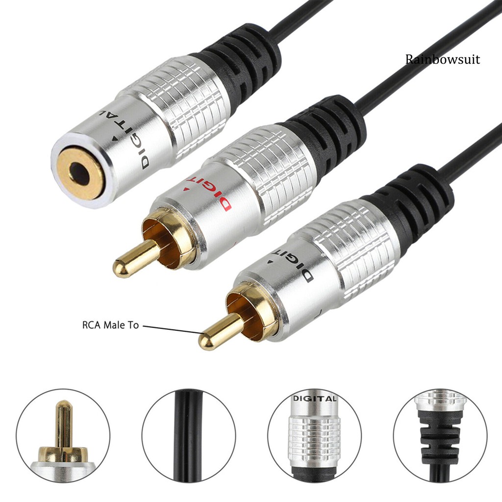 Cáp Chuyển Đổi Âm Thanh Rb-2 Rca Sang 3.5mm