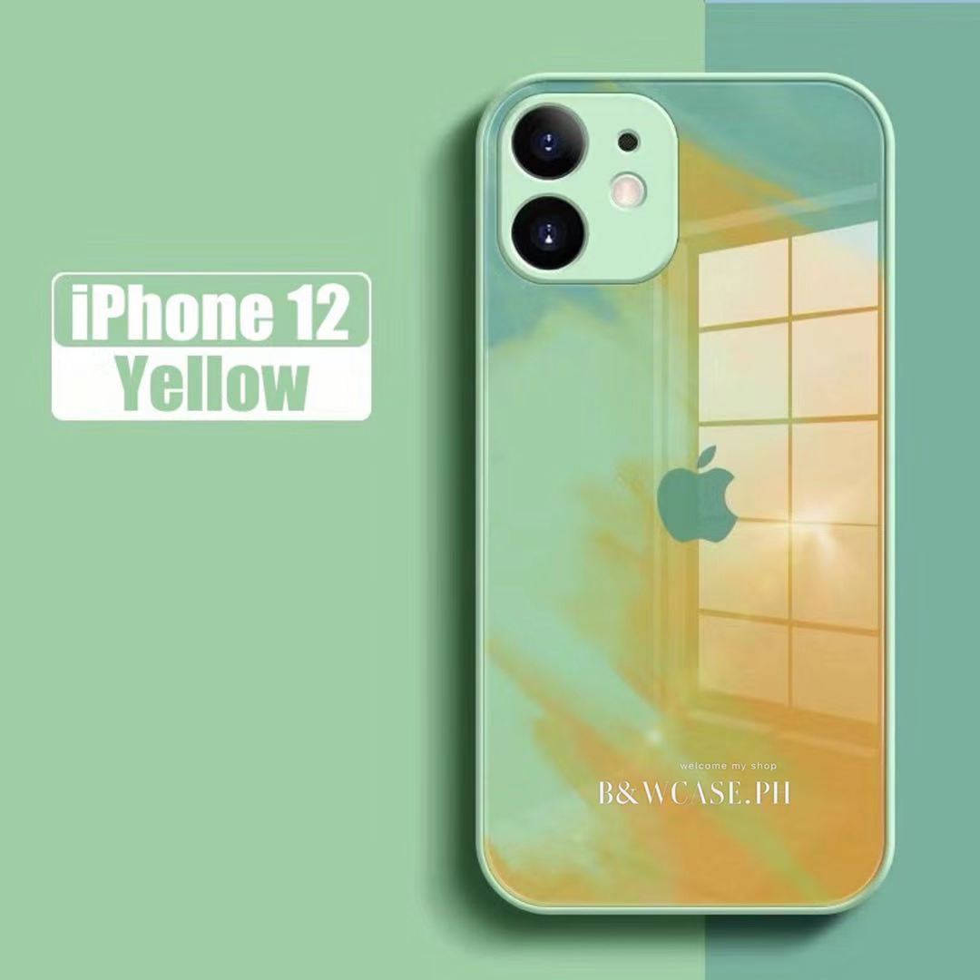 ốp điện thoại Kính Cường Lực Màu Gradient Cho Iphone 12 11 Pro Max Ix Xs Max Xr I7 I8 Plus