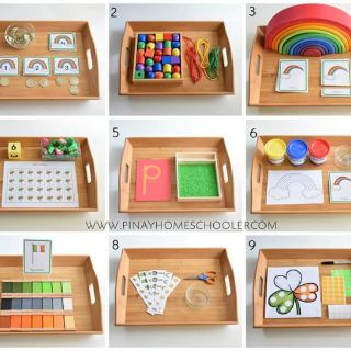 Xâu hạt theo Montessori