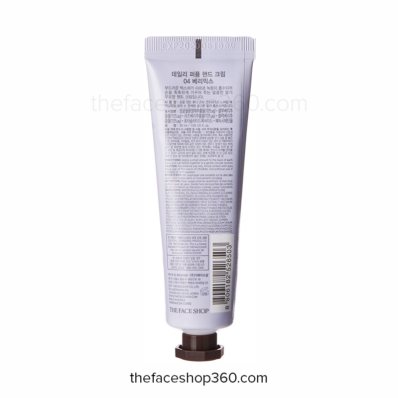 Kem dưỡng da tay hương hoa Daily Perfumed Hand Cream The Face Shop (30ml)