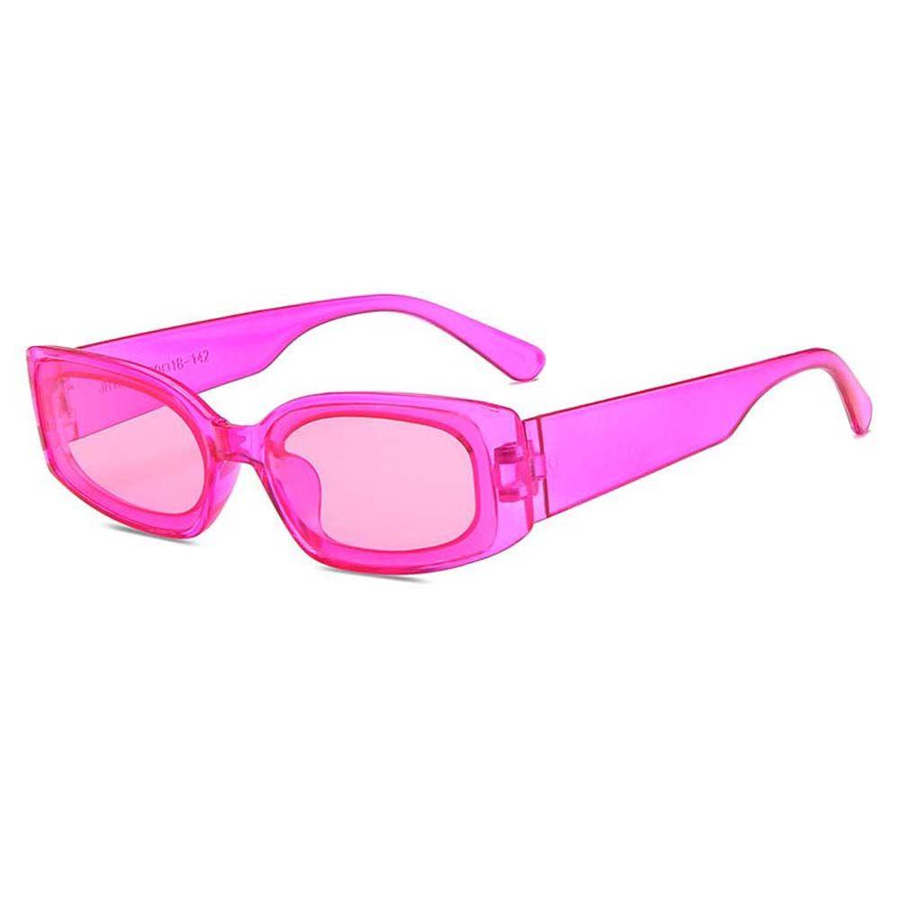 Kính Mát Gọng Chữ Nhật Nhỏ Màu Đen Phong Cách Âu Mỹ