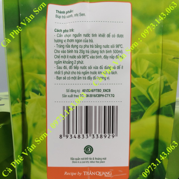Trà Sen Trần Quang bịch 500g - Green Tea Leaf