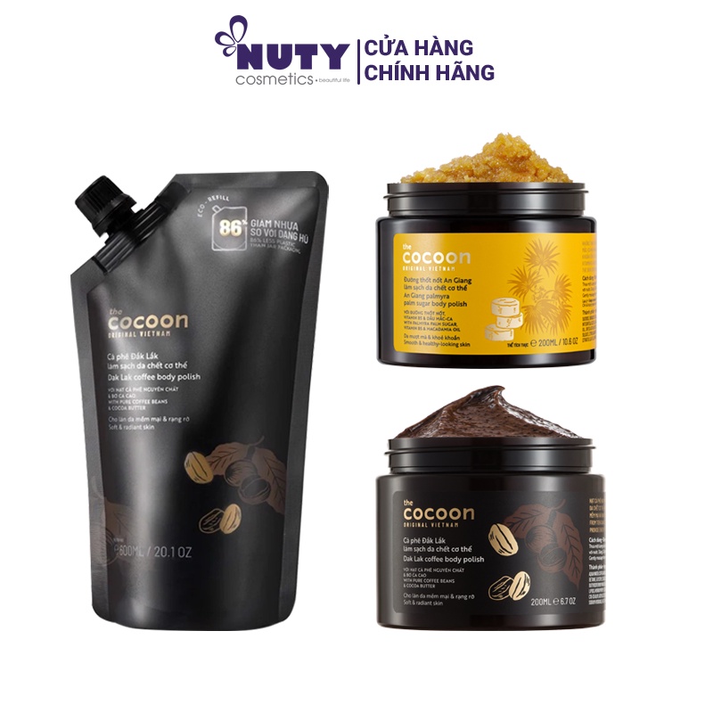 Tẩy Tế Bào Chết Toàn Thân Cà Phê Đắk Lắk - Đường Thốt Nốt Cocoon