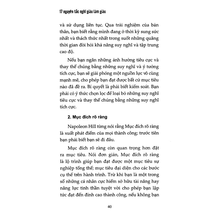 Sách - 17 Nguyên Tắc Nghĩ Giàu Làm Giàu - Napoleon Hill