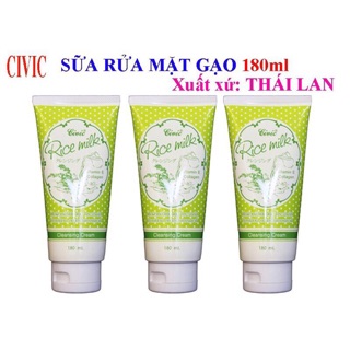 COMBO 3 TUÝP SỮA RỬA MẶT GẠO CIVIC 180G THÁI LAN