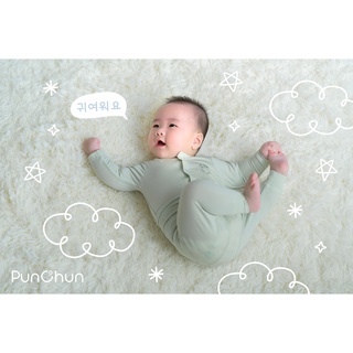 Punchun- Bộ dài cúc giữa bé trai bé gái SS2022D03