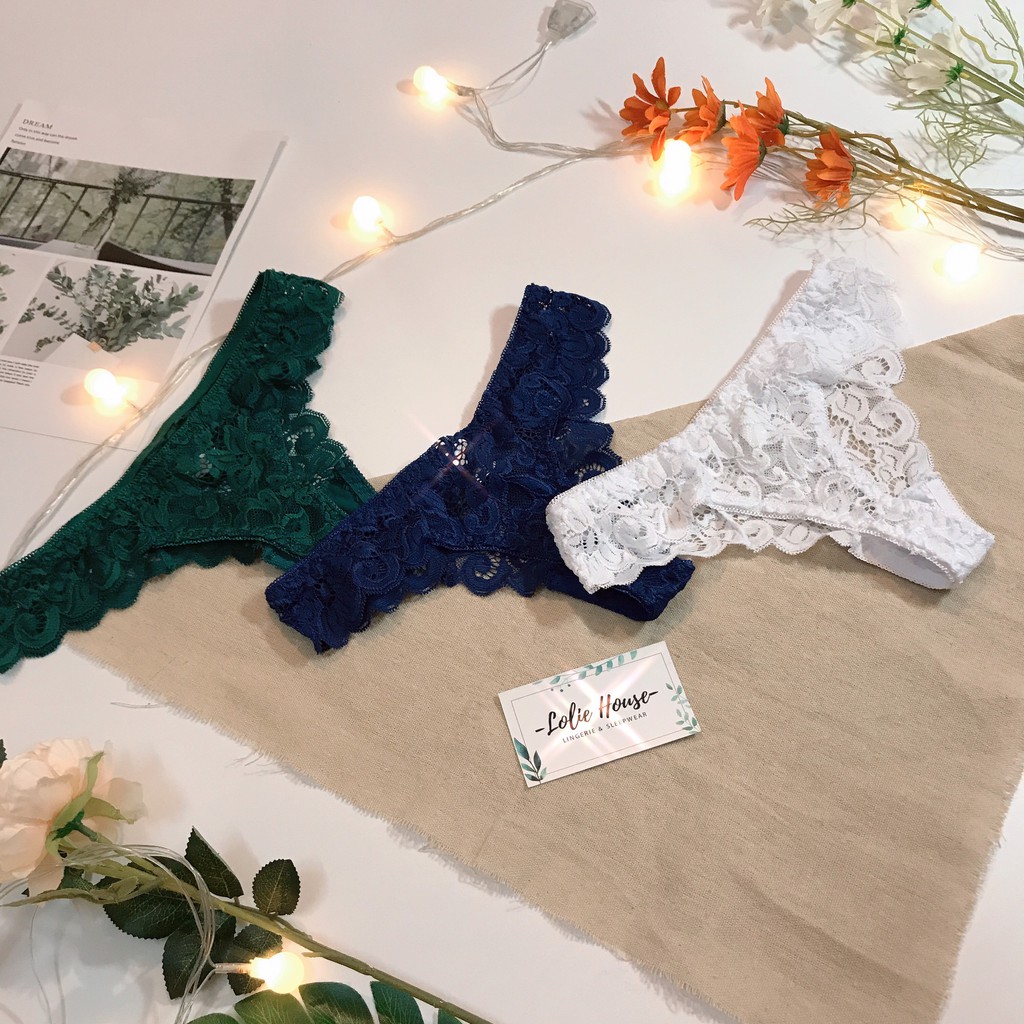 Quần lót nữ lọt khe ren sexy ❤️ FREESHIP ❤️ Quần chip nữ lọt khe ren phối viền diêm - Lolie House | BigBuy360 - bigbuy360.vn