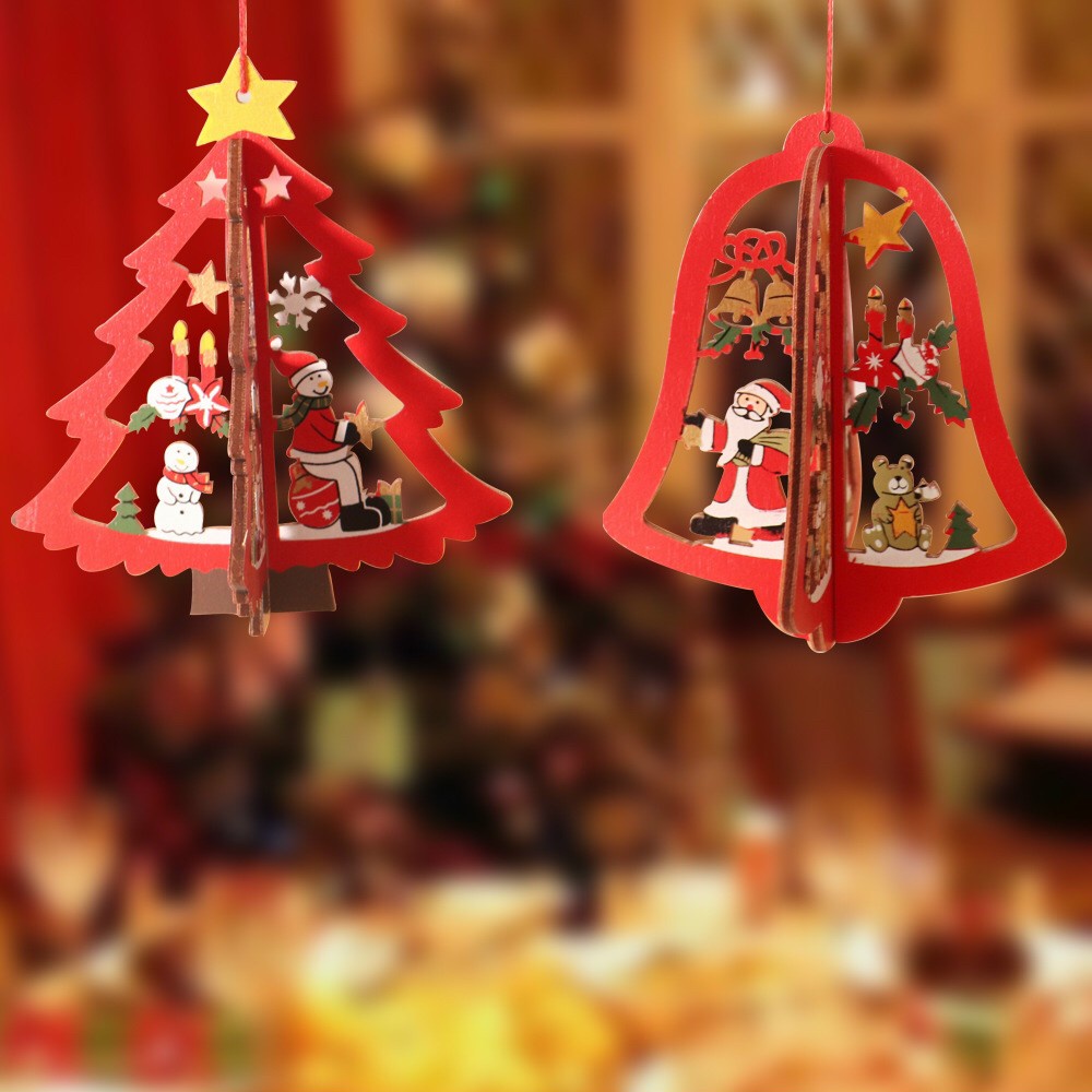Dây Treo Trang Trí Giáng Sinh Cao Cấp Bằng Gỗ - 3 Mẫu trang trí noel cây thông decor trang trí