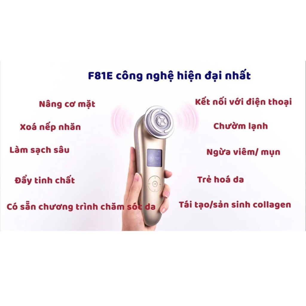 Máy di tinh chất nâng cơ trẻ hóa da cao cấp NanoTime Beauty F81 Nhật Bản giúp da săn chắc