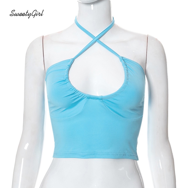Áo Tank Top Hai Dây Cổ Thấp Màu Trơn Thời Trang Quyến Rũ Dành Cho Nữ 2022