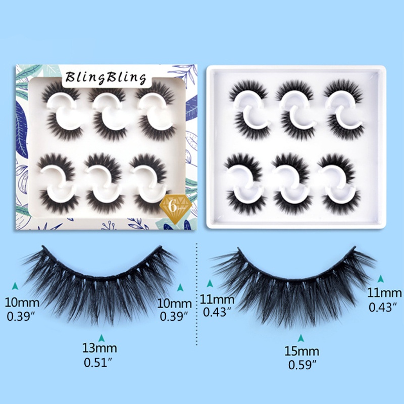 Set 6 Cặp Lông Mi Giả Mềm Mại Và Dày Tự Nhiên YOUYO