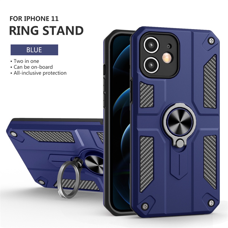 [Ready Stock] casing for samsung s21ultra s21plus s21 s20fe s21fe j7prime j2core j7 j2prime phone case carbon fibre bracket with ring   anti falling and anti-seismic