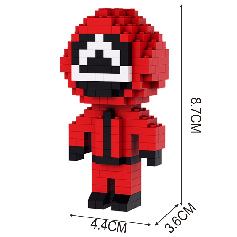 Đồ chơi lắp ráp mini dạng khối hình Squid Game trang trí/ giáo dục cho bé