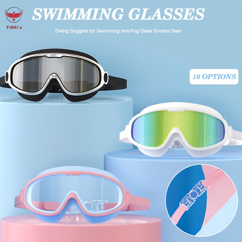 Kính Bơi Lặn Chống Sương Mù Bằng Silicone Có Dây Đeo Điều Chỉnh Được Cho Người Lớn