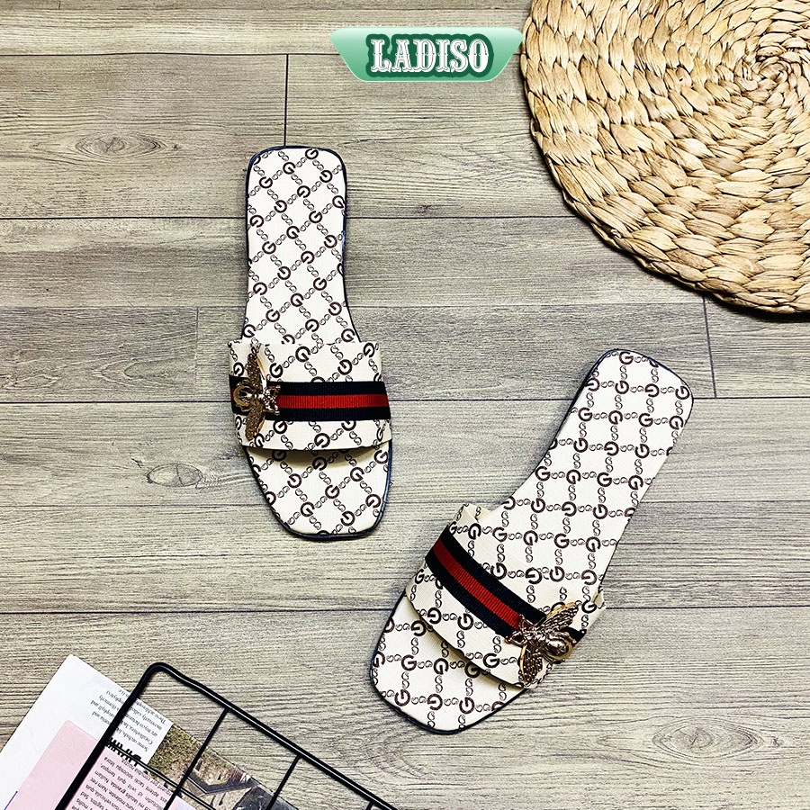 Dép nữ quai ngang LADISO xinh xắn đính hình bướm  dễ thương thiết kế sang chảnh TT404