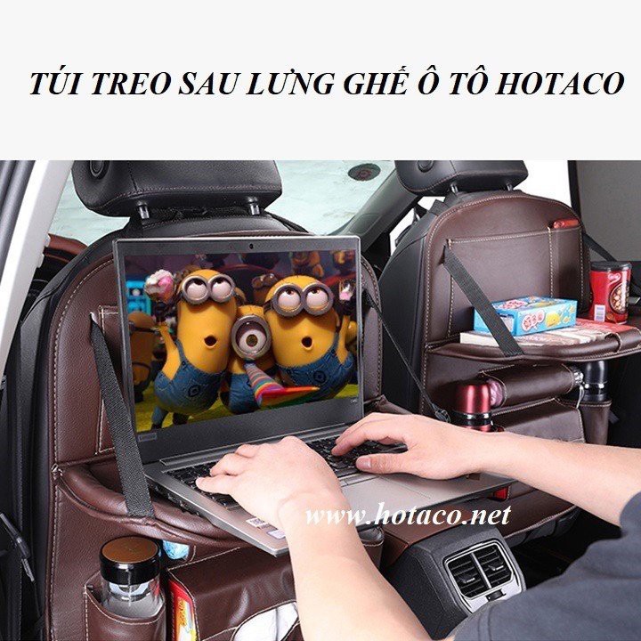 Túi treo đồ sau ghế xe ô tô có bàn ăn- đựng giấy, chai nước,... hàng xưởng sản xuất loại 1