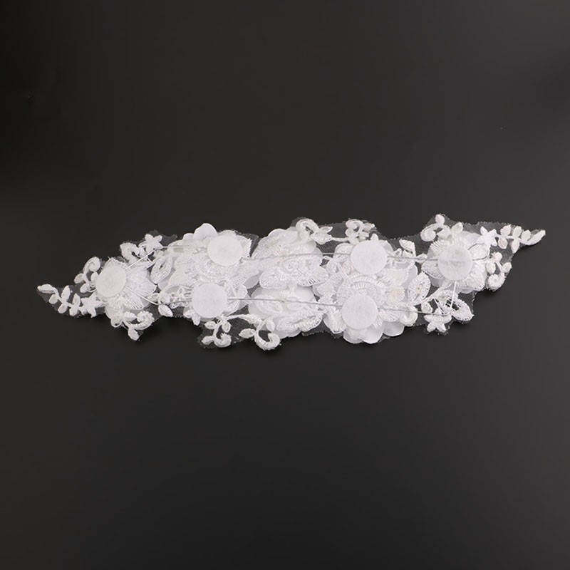 Hoa cài tóc đính đá ngọc trai giả ren cho cô dâu đám cưới