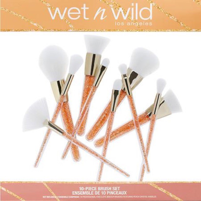 (Bill Mỹ ảnh cuối) Tách Set Bộ, Set Cọ Wet N Wild WNW 10 Cây Ensemble De 10 Pinceaux Holiday Limited Edition