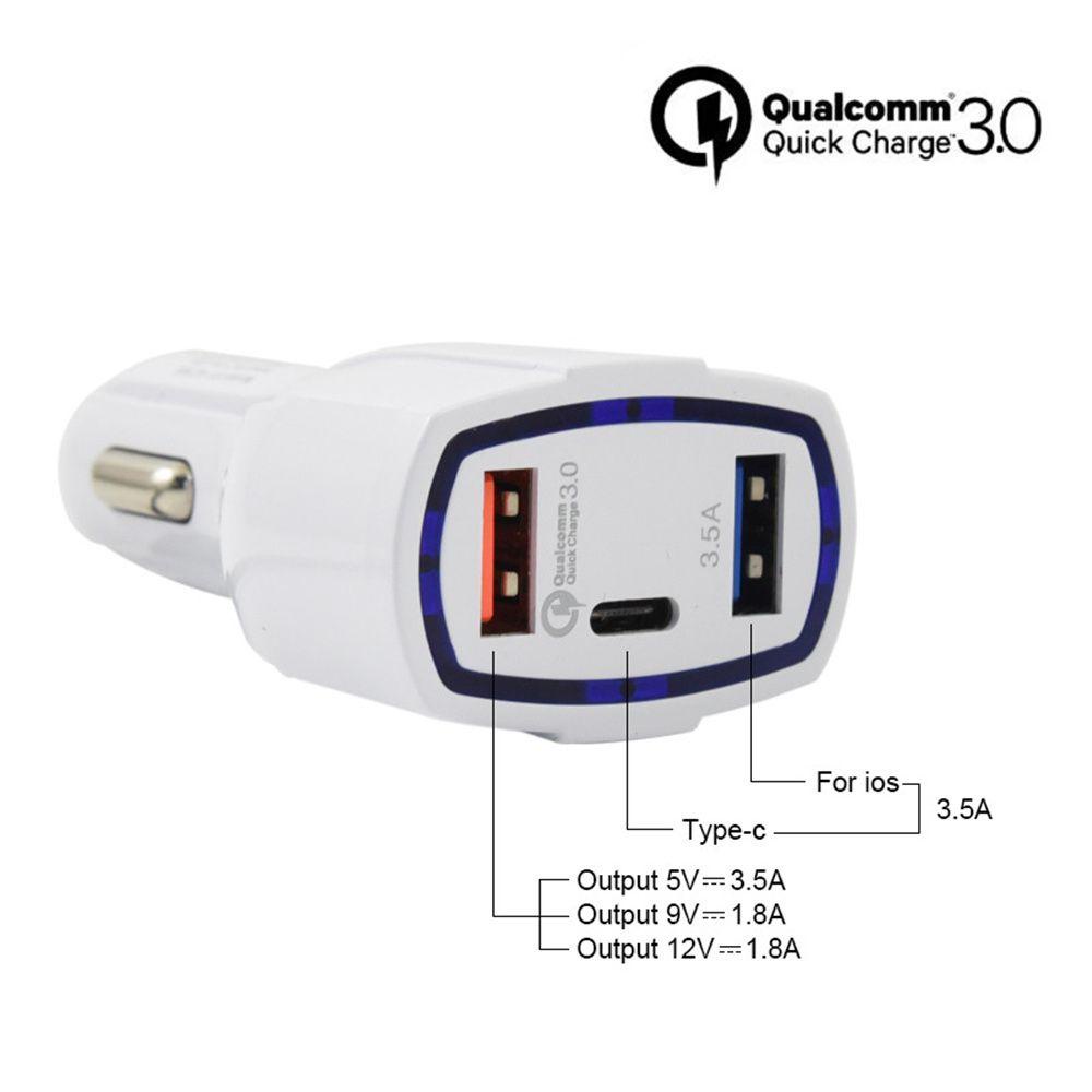 Củ Sạc Điện Thoại Trên Ô Tô 30W PD USB